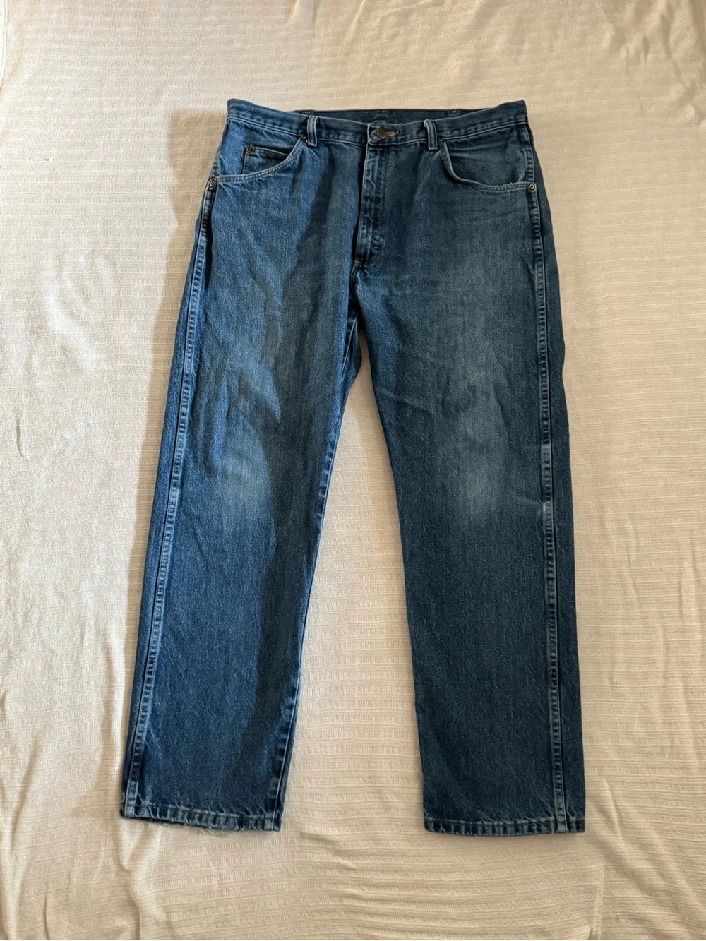 Wrangler Men's Blue Straight-Leg Jeans